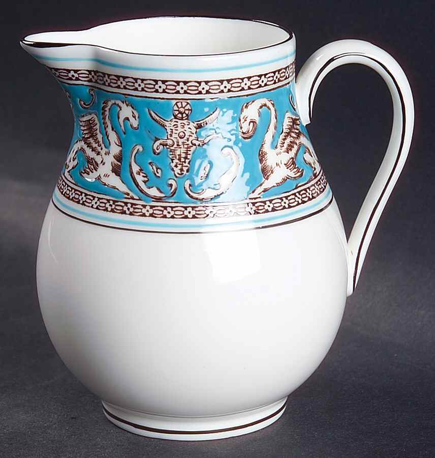 Florentine Turquoise Rim (Fruit Center, White Body) Creamer by Wedgwood-1