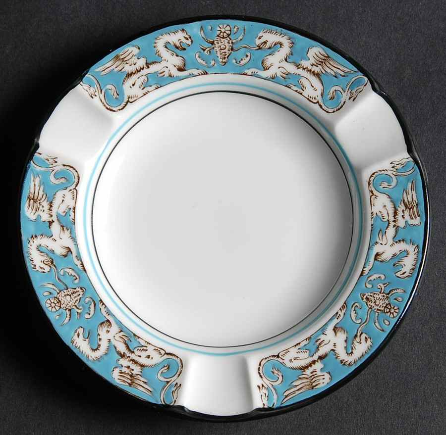 Florentine Turquoise Rim (Fruit Center, White Body) 4" Ashtray by Wedgwood-1