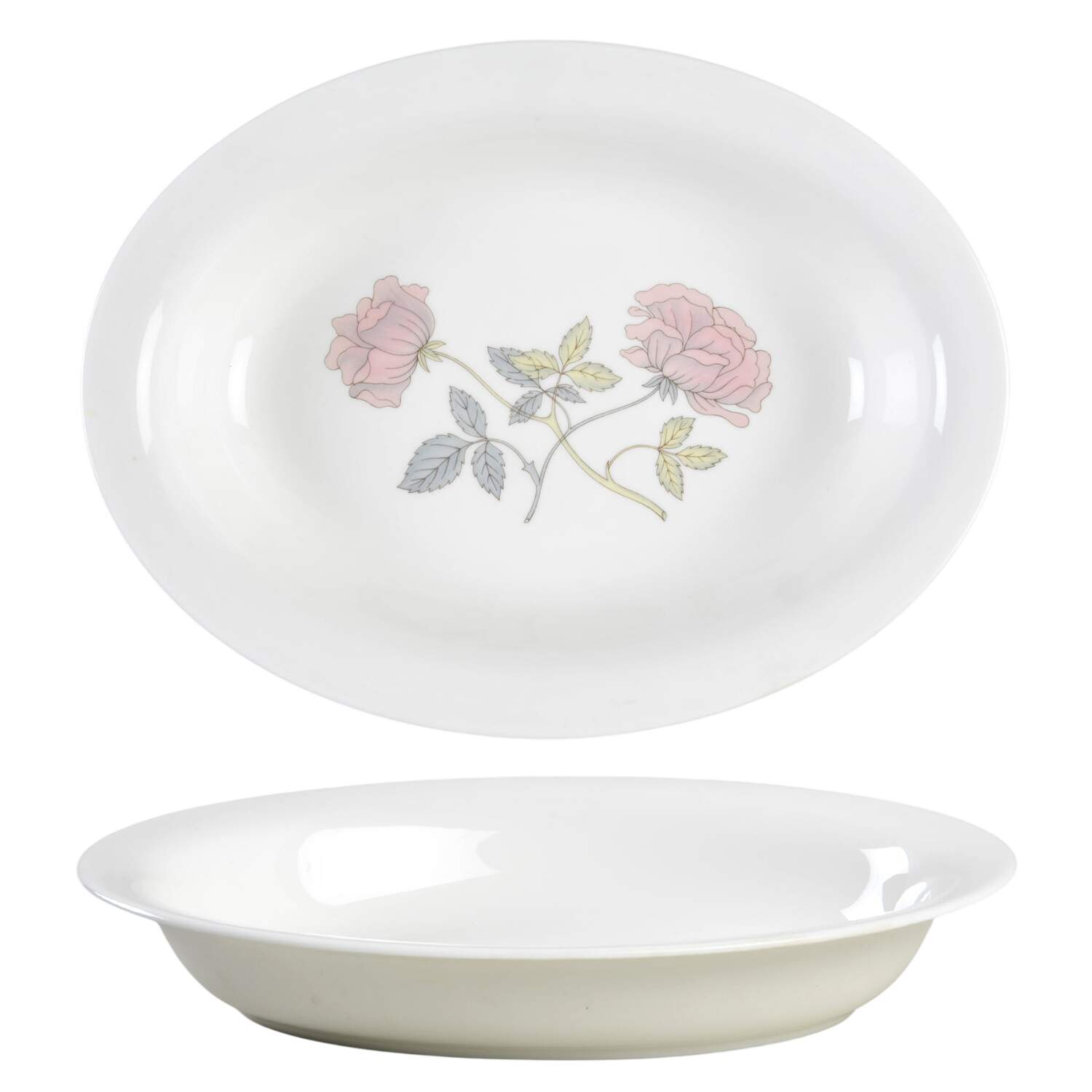 Flame Rose 10" Oval Vegetable Bowl by Wedgwood-1