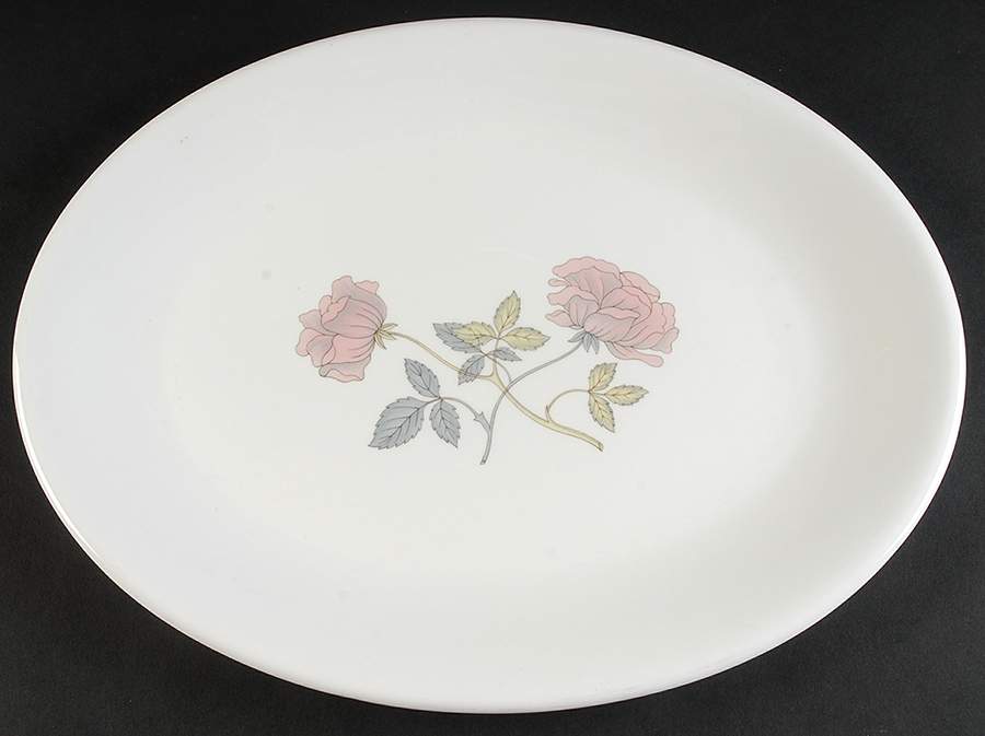 Flame Rose 15" Oval Serving Platter by Wedgwood-1