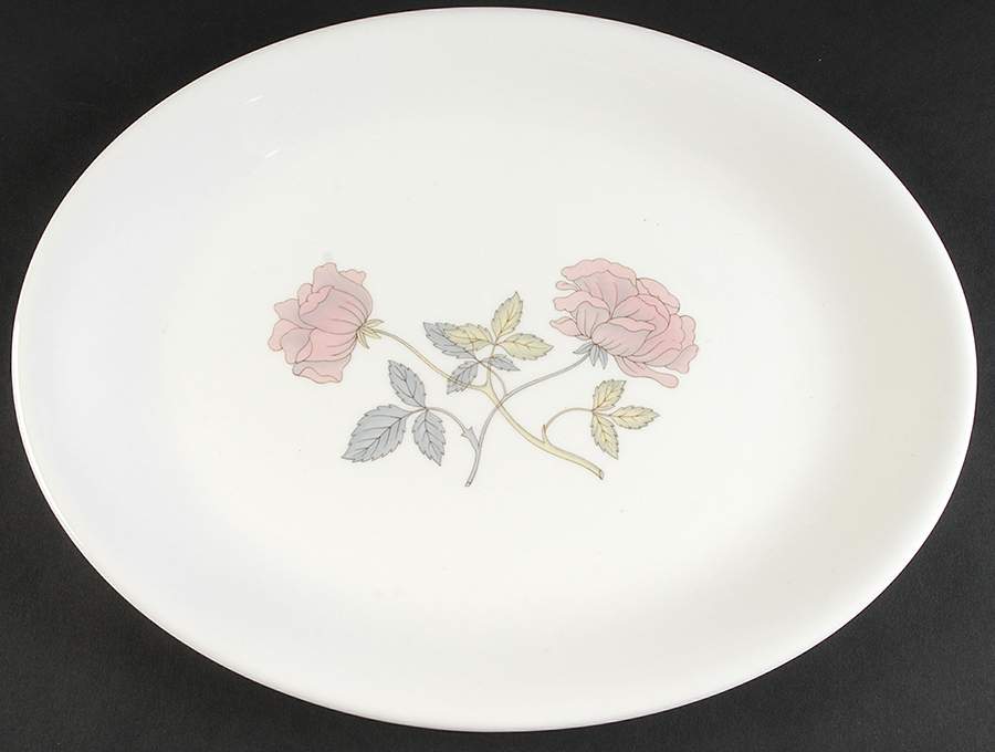 Flame Rose 13" Oval Serving Platter by Wedgwood-1