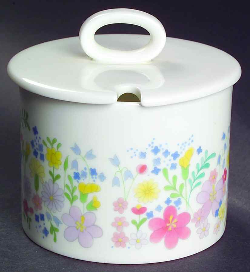 Forget Me Not (Bone China, No Trim) Jam/Jelly & Lid by Wedgwood-1