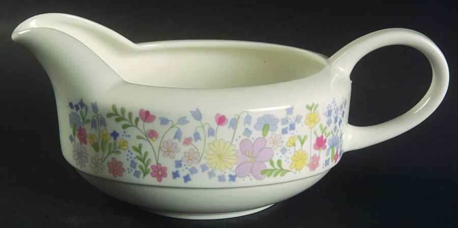 Forget Me Not (Bone China, No Trim) Gravy Boat by Wedgwood-1
