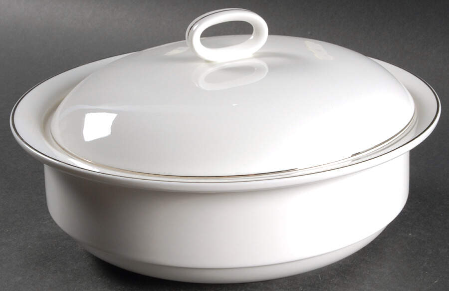 Formal Platinum Round Covered Vegetable by Wedgwood-1
