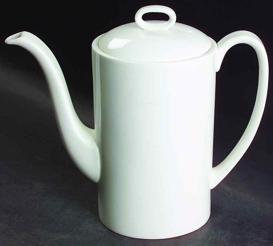 Formal White Small Coffee Pot & Lid by Wedgwood-1