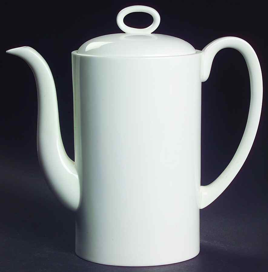 Formal White Coffee Pot & Lid by Wedgwood-1