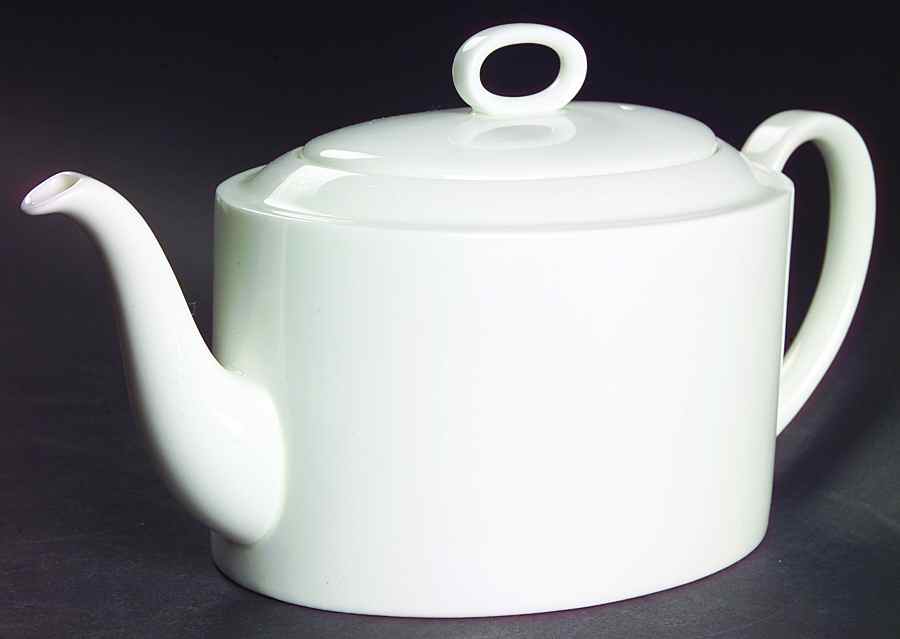 Formal White Teapot & Lid by Wedgwood-1