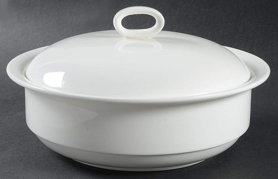 Formal White Round Covered Vegetable by Wedgwood-1
