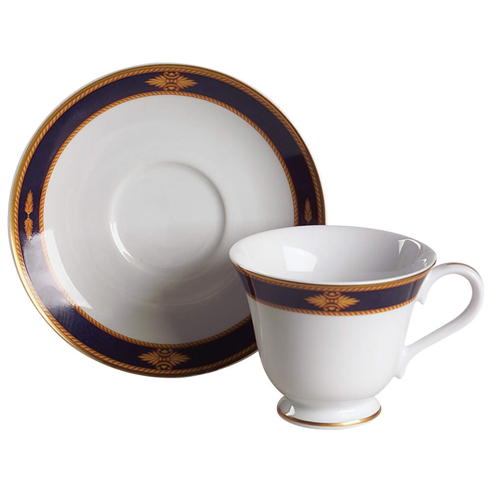 Foxworth Footed Cup & Saucer Set by Wedgwood-1