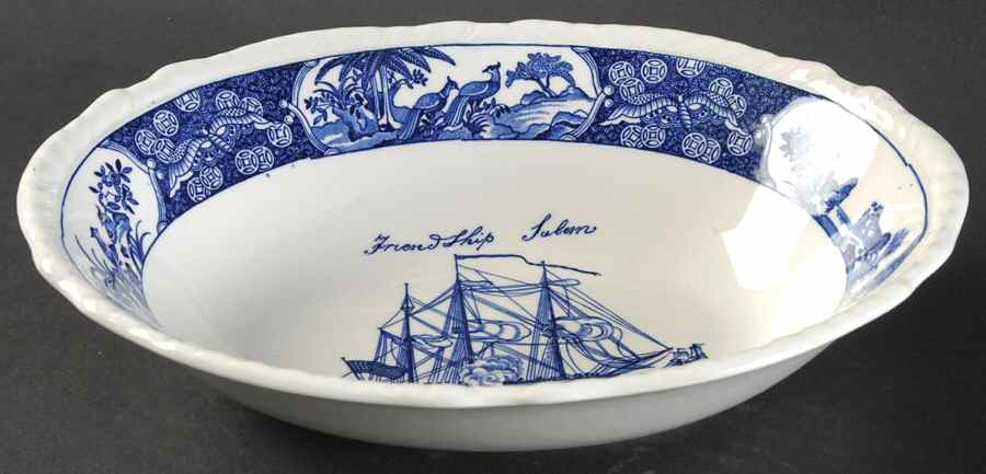 Friendship Salem Blue 9" Oval Vegetable Bowl by Wedgwood-1
