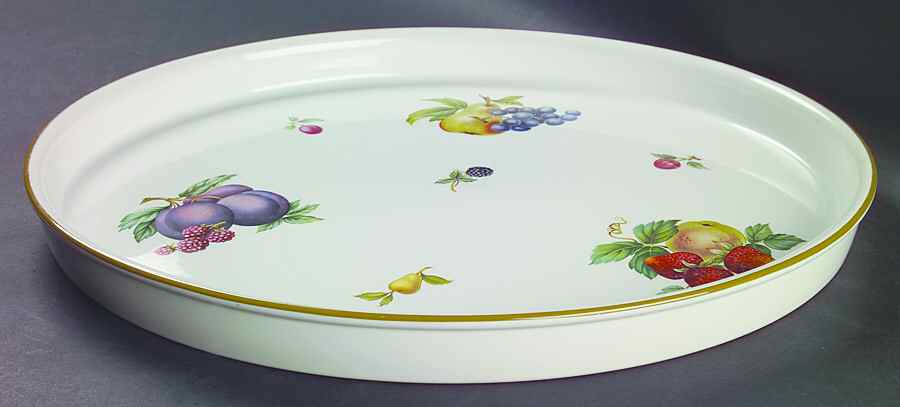 Fruit Sprays Croft (Rim Shape) Oval Roaster by Wedgwood-1