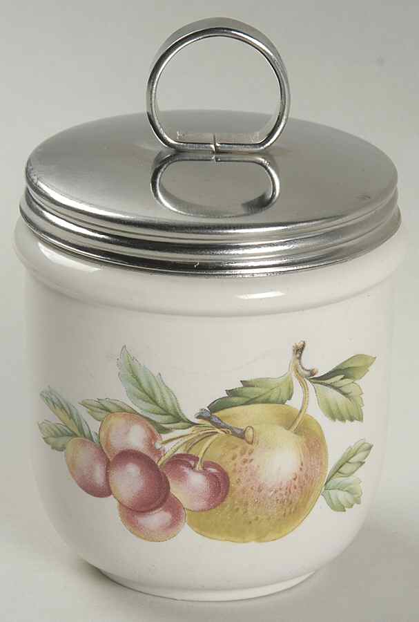 Fruit Sprays Croft (Rim Shape) Egg Coddler & Lid by Wedgwood-1