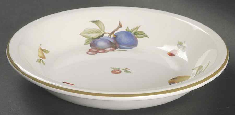 Fruit Sprays Croft (Rim Shape) Coupe Soup Bowl by Wedgwood-1