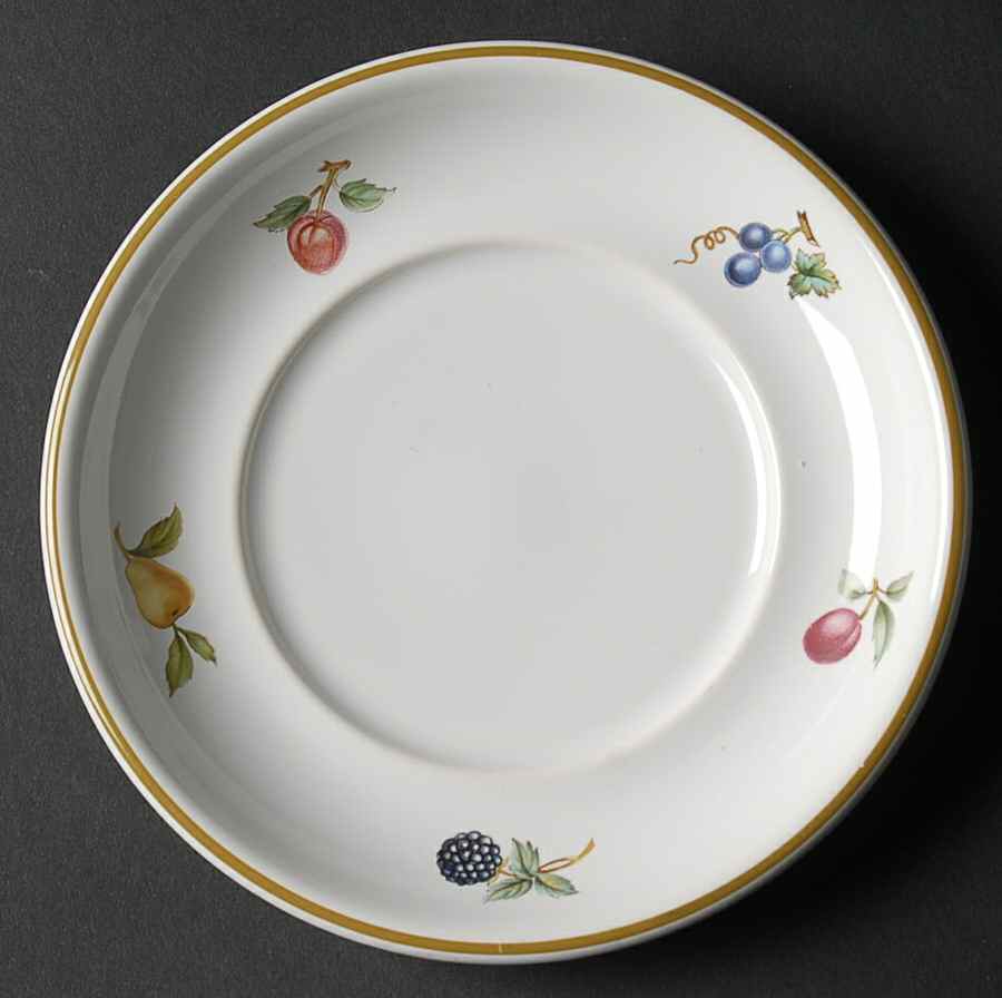 Fruit Sprays Croft (Rim Shape) Saucer for Flat Cup by Wedgwood-1