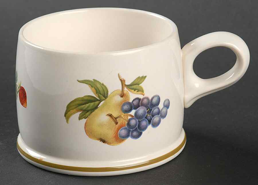 Fruit Sprays Croft (Rim Shape) Flat Cup by Wedgwood-1