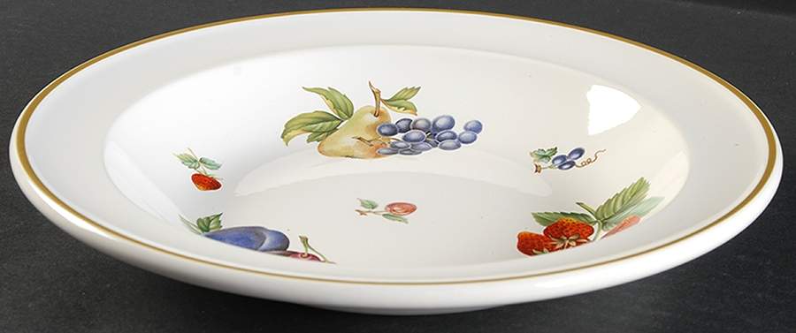 Fruit Sprays Croft (Rim Shape) Large Rim Soup Bowl by Wedgwood-1