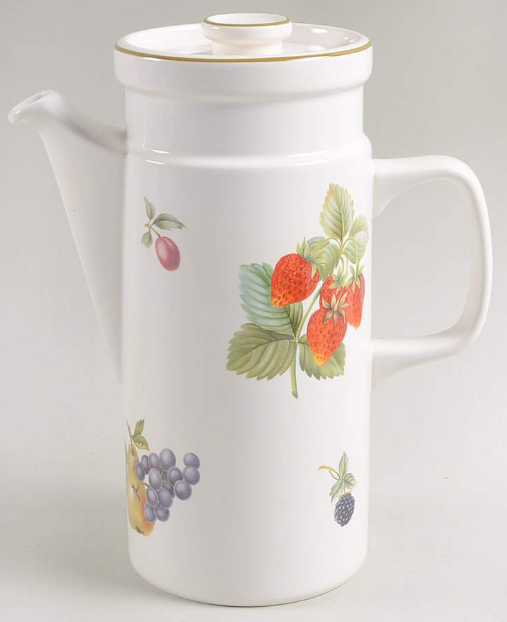 Fruit Sprays Sterling (Coupe Shape) Coffee Pot & Lid by Wedgwood-1