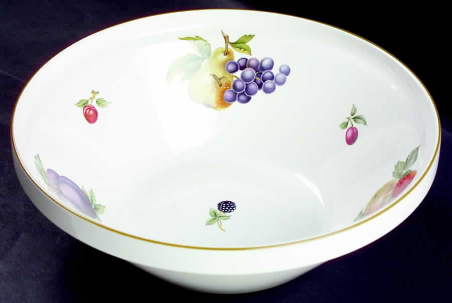 Fruit Sprays Sterling (Coupe Shape) 9" Salad Serving Bowl by Wedgwood-1