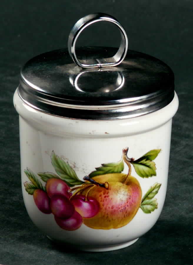 Fruit Sprays Sterling (Coupe Shape) Egg Coddler & Lid by Wedgwood-1
