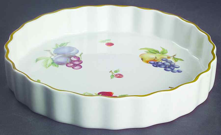 Fruit Sprays Sterling (Coupe Shape) 8" Quiche by Wedgwood-1