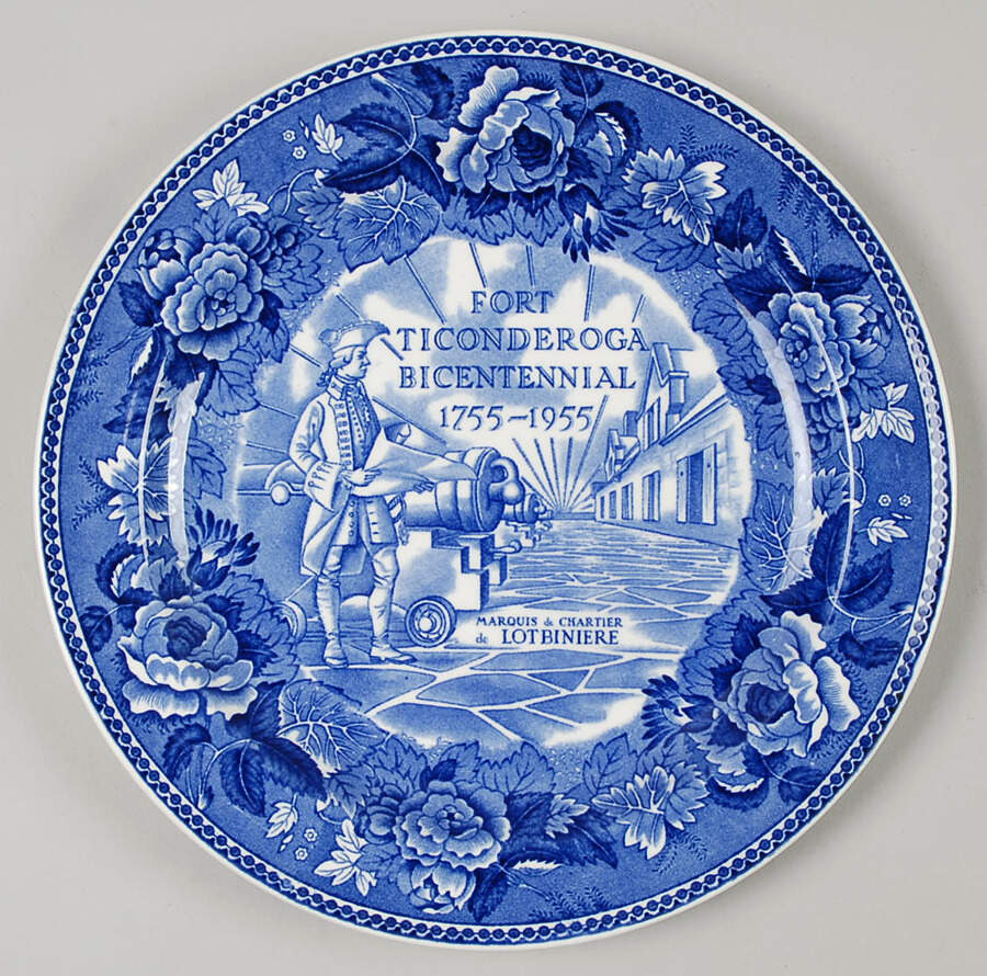 Ft Ticonderoga Blue Bicentennial Salad Plate by Wedgwood-1
