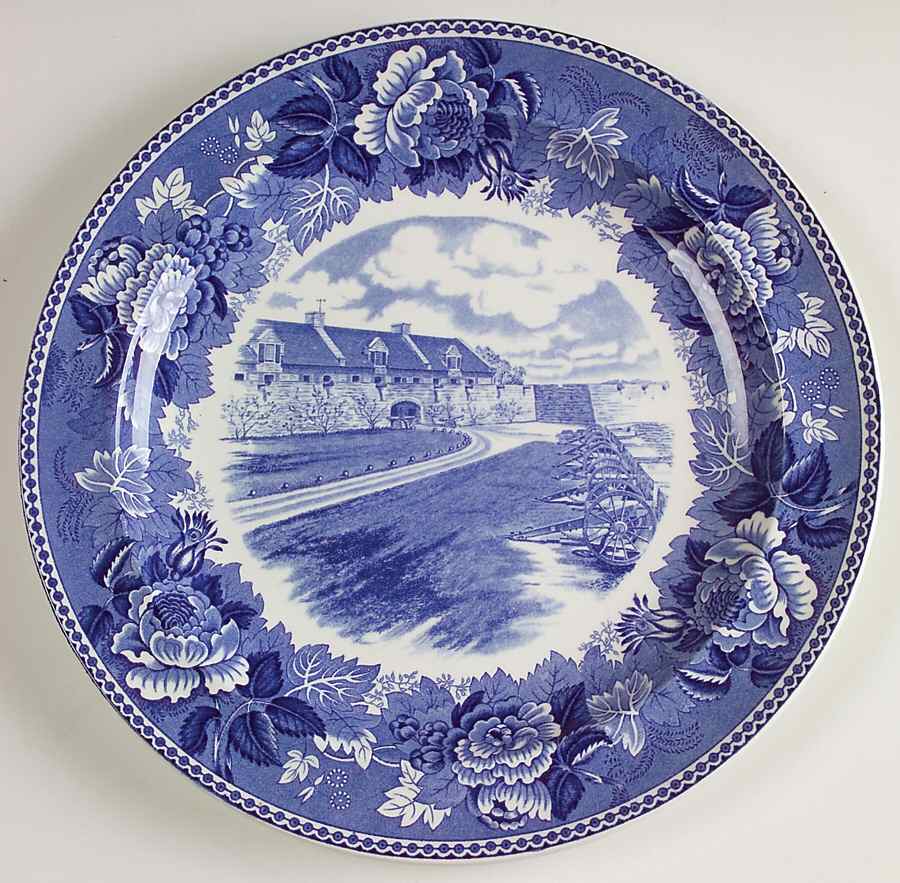 Ft Ticonderoga Blue Dinner Plate by Wedgwood-1