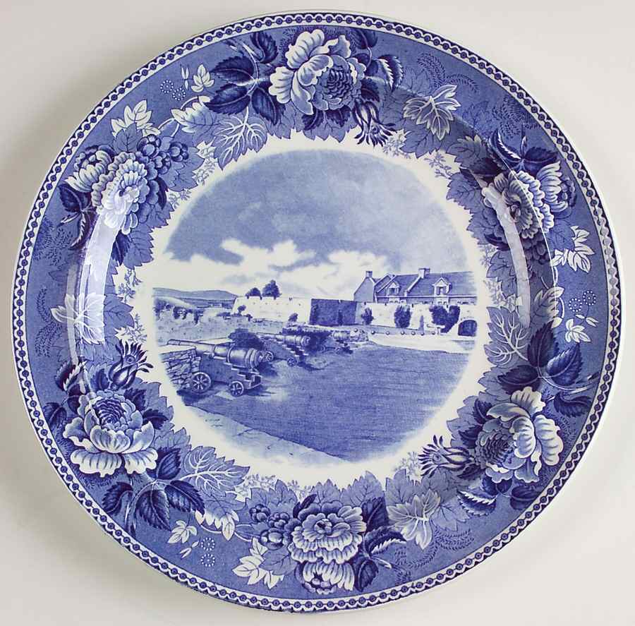 Ft Ticonderoga Blue Dinner Plate by Wedgwood-1