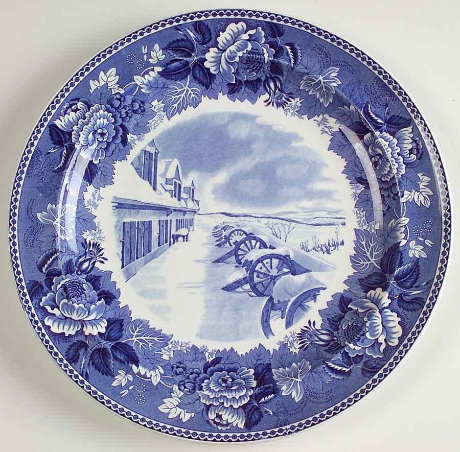 Ft Ticonderoga Blue Dinner Plate by Wedgwood-1