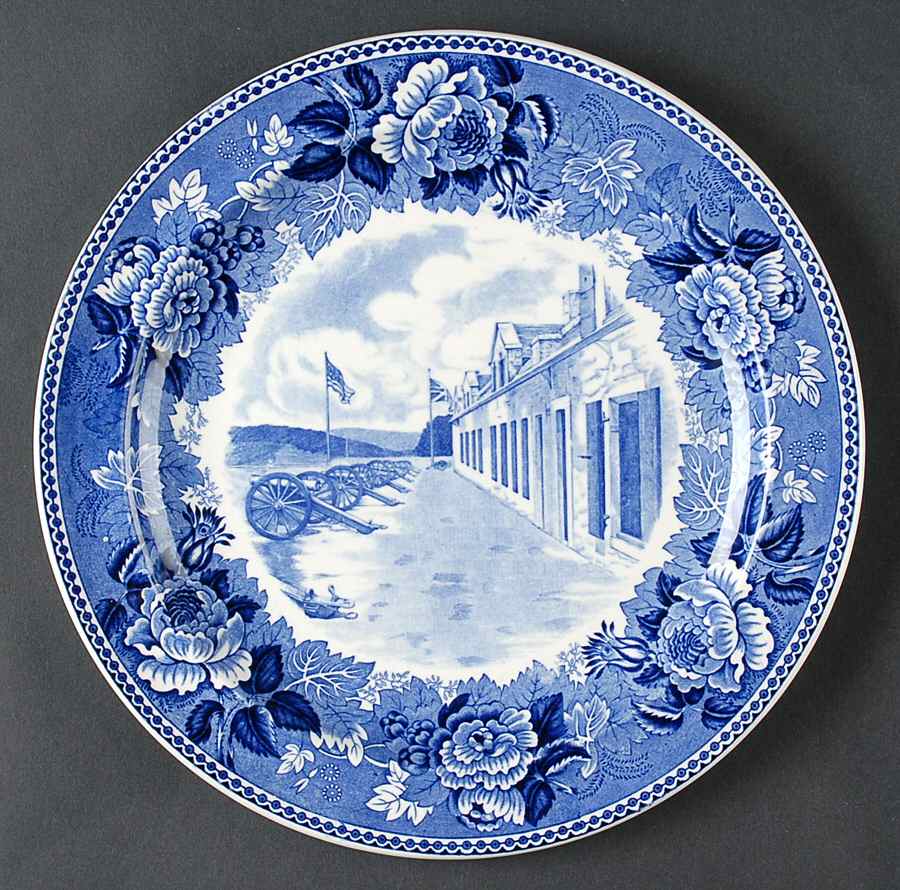 Ft Ticonderoga Blue Dinner Plate by Wedgwood-1