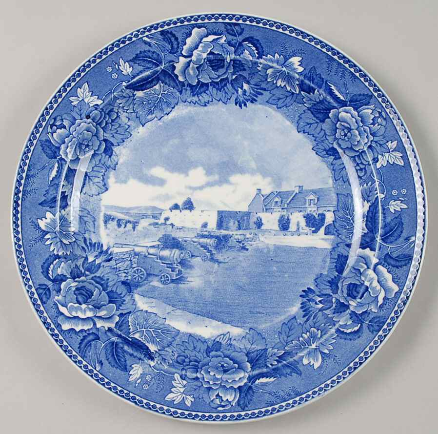 Ft Ticonderoga Blue Luncheon Plate by Wedgwood-1