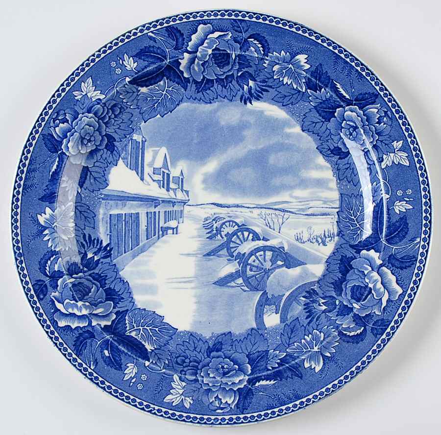 Ft Ticonderoga Blue Luncheon Plate by Wedgwood-1
