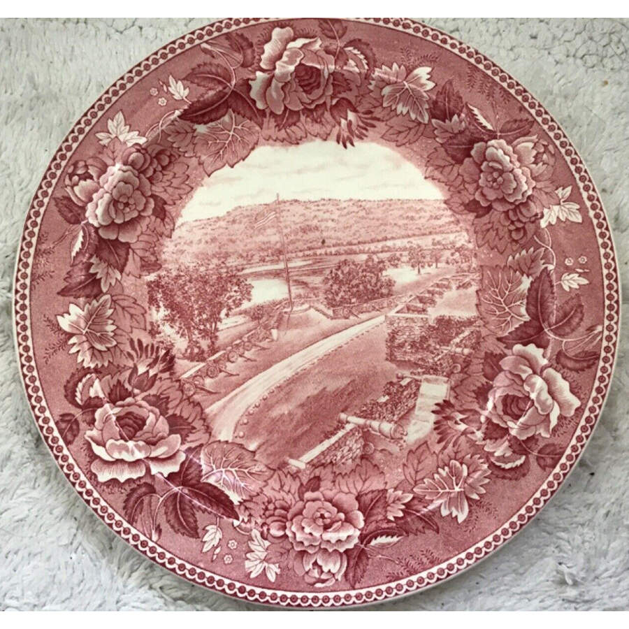 Ft Ticonderoga Pink Luncheon Plate by Wedgwood-1