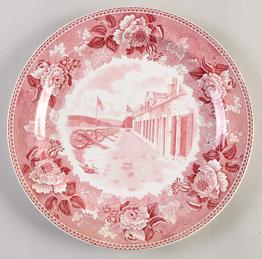 Ft Ticonderoga Pink Dinner Plate by Wedgwood-1