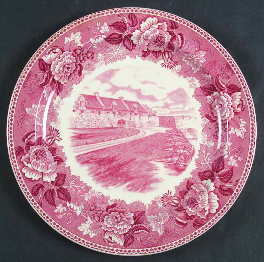 Ft Ticonderoga Pink Dinner Plate by Wedgwood-1