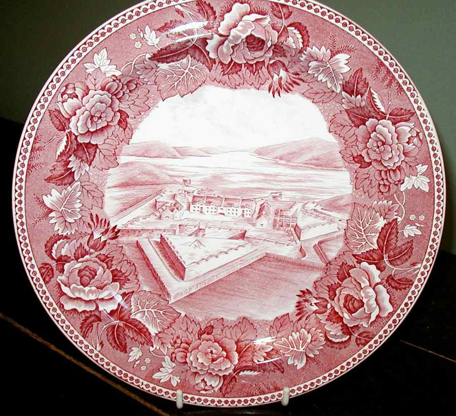 Ft Ticonderoga Pink Dinner Plate by Wedgwood-1