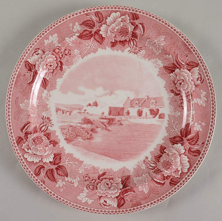 Ft Ticonderoga Pink Dinner Plate by Wedgwood-1