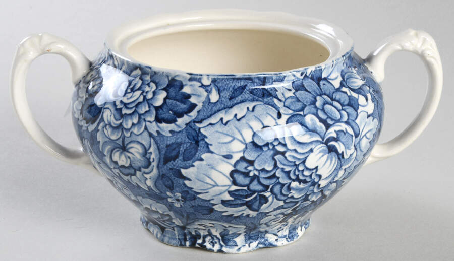 Gainsborough Blue Sugar Bowl No Lid by Wedgwood-1