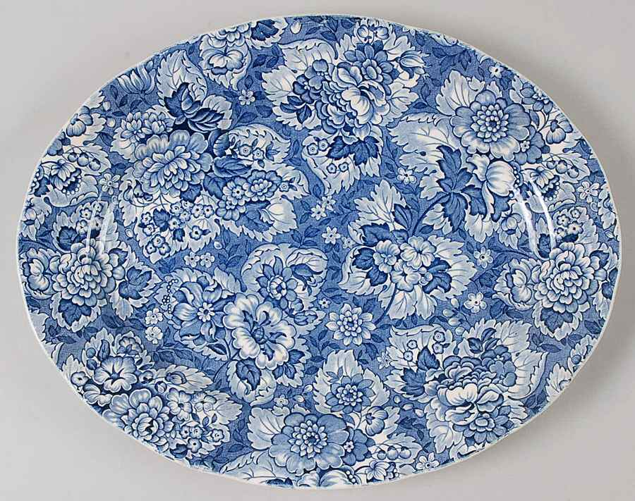 Gainsborough Blue 12" Oval Serving Platter by Wedgwood-1