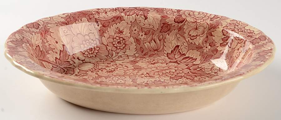 Gainsborough Red 9" Oval Vegetable Bowl by Wedgwood-1