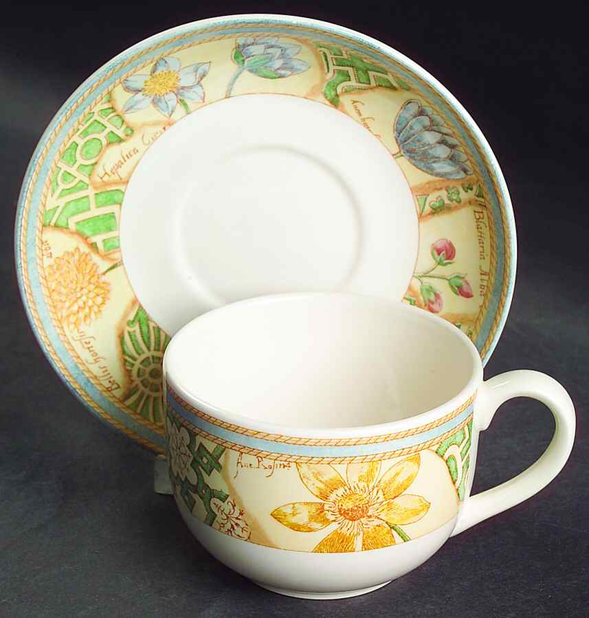 Garden Maze Flat Cup & Saucer Set by Wedgwood-1