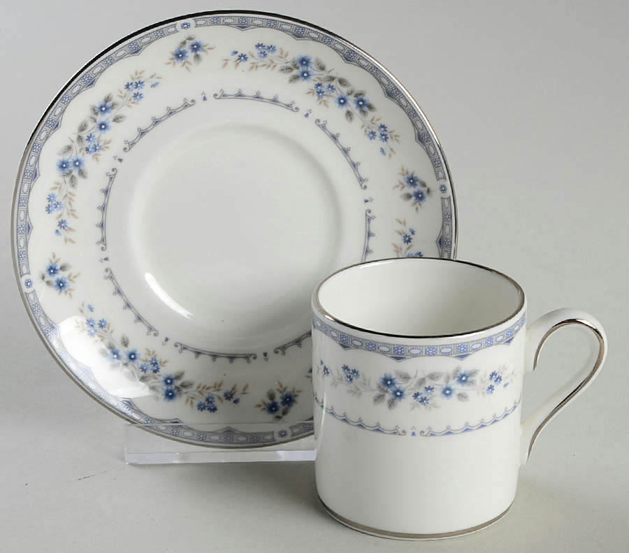 Gardenia Bond Shape Demitasse Cup and Saucer Set by Wedgwood-1
