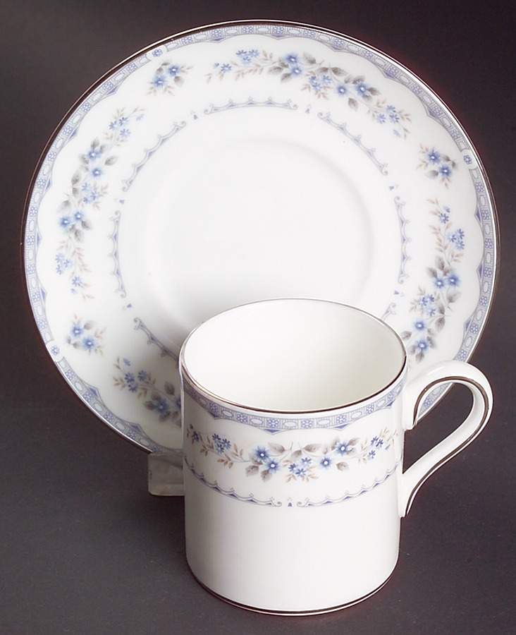 Gardenia Bond Shape Demitasse Cup and Saucer Set by Wedgwood-1