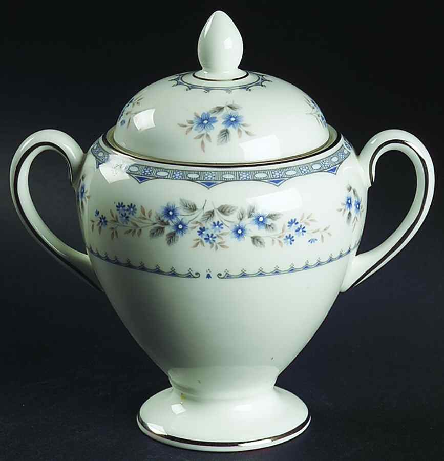Gardenia Globe Shape Sugar Bowl & Lid by Wedgwood-1