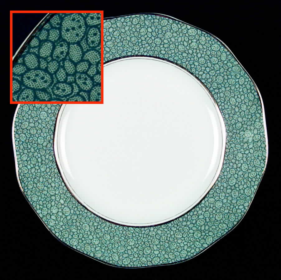 Garden (Aqua Border) Dinner Plate by Wedgwood-1