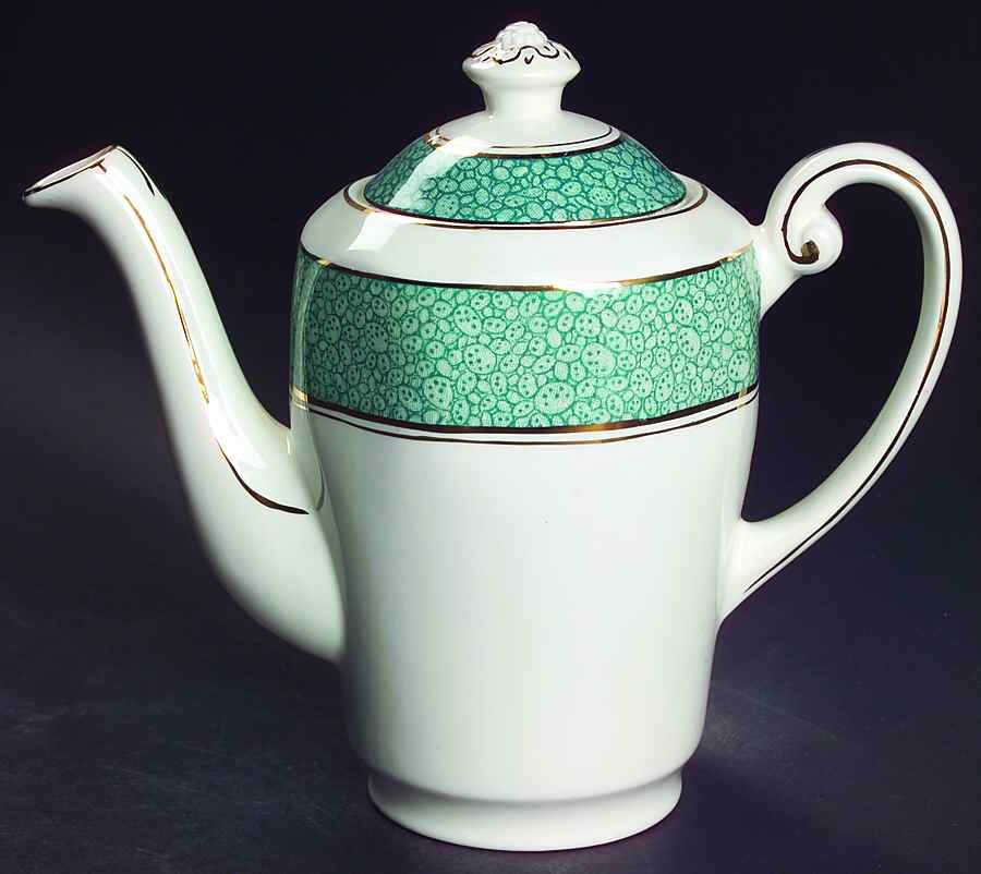 Garden (Aqua Border) Mini Coffee Pot & Lid by Wedgwood-1