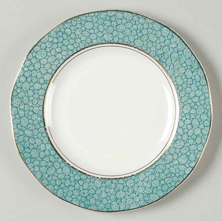 Garden (Aqua Border) Bread & Butter Plate by Wedgwood-1