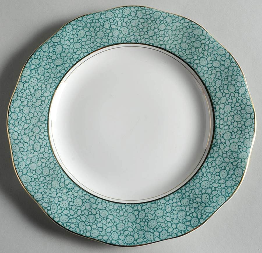 Garden (Aqua Border) Luncheon Plate by Wedgwood-1