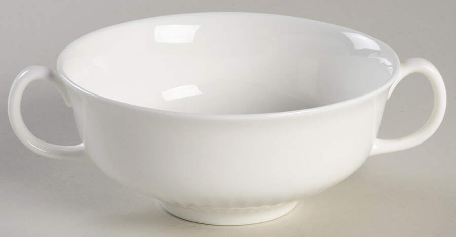 Galaxie White Flat Cream Soup Bowl by Wedgwood-1
