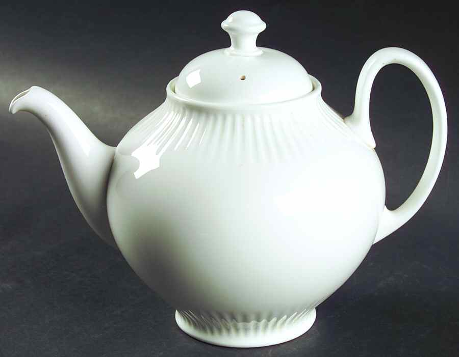 Galaxie White Teapot & Lid by Wedgwood-1