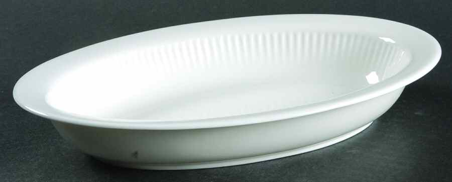 Galaxie White 10" Oval Vegetable Bowl by Wedgwood-1